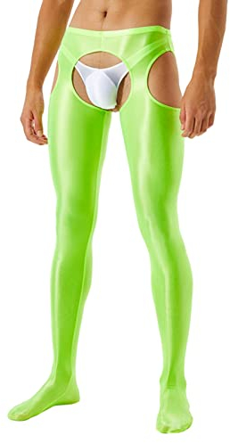 Herren Sexy Wetlook Hose Lang Lack Latex Gummi Leggings Glänzend Stretch Bikerhose Lederhose Motorradhose Party Clubwear