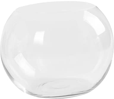 ABOOFAN Transparent Glass Bowl for Pothos and Orchid Terrarium Bowls Desktop Fish Tank Ornament Globe Flower Vase Centerpiece for Home Office and Hotel Decor