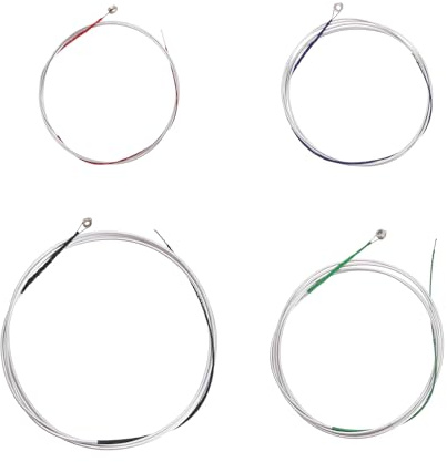 OTOTEC Jeu de Cordes Universelles pour Violoncelle (ADGC) Noyau en Acier Nickelé Accessoires d'enroulement avec Tête Sphérique pour Violoncelle 4/4 3/4 1/2 1/4 4 Pièces