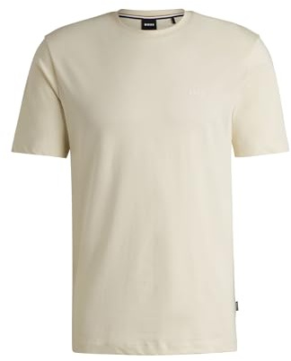 BOSS Herren Thompson 01 T-Shirt aus Baumwoll-Jersey mit Logo-Detail Weiß L