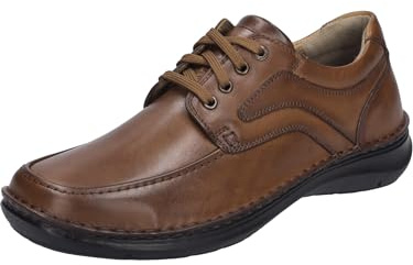 Josef Seibel Herren Bequemschuhe New Anvers 62,Weite K (Extra weit),Wechselfußbett,straßenschuhe,Strassenschuhe,Low-tie,Cognac,43 EU