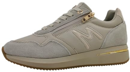 Mexx Lenthe Damen sportlicher Schnürer in Beige, Größe 42