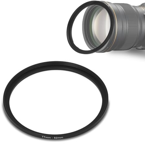 Step Up Ring Filteradapter 77-82mm für Kamera Objektiv, Filter-Adapter aus Aluminiumlegierung für UV-CPL-ND-Nahfilter mit Verschiedenen Objektivfiltern