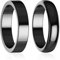 Lonage Hämatit-Ring für Frauen Männer, echter magnetischer schwarzer Steinring für Angst-Balance-Wurzel-Chakra, absorbieren negative Energie Schmuck Geschenke Größe 6-12 (7)