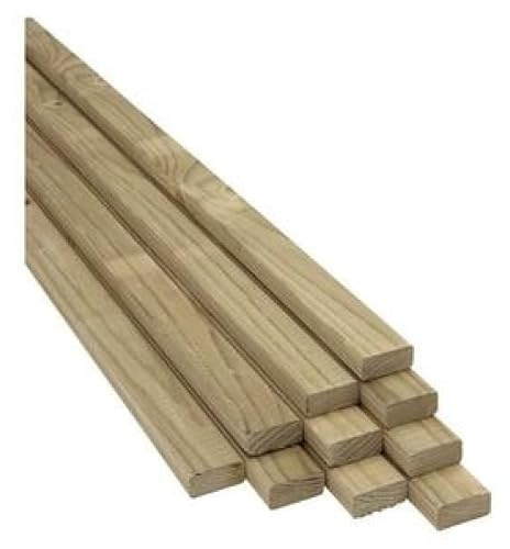 Treated Timber Battens 25mm x 50mm (2x1 inch) 2.4 Metre,Green - Rough Sawn Treated Timber, Timber battens 2x1 Inch, Treated Timber Battens 25x50mm 2x1 Inch (5)
