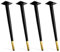 Dining Table Legs Industrial Furniture Legs 4 PCS Tapered Desk Legs For Coffee Tables Bench Chair Dresser With Adjustable Protector Feet(Black/Gold,30cm)