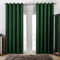 100% Blackout Curtains Eyelet 210 x 210 cm Super Soft Thermal Insulated Thermal Curtains for Bedroom Door Curtains 2 Panels for Window Home, Dark Green