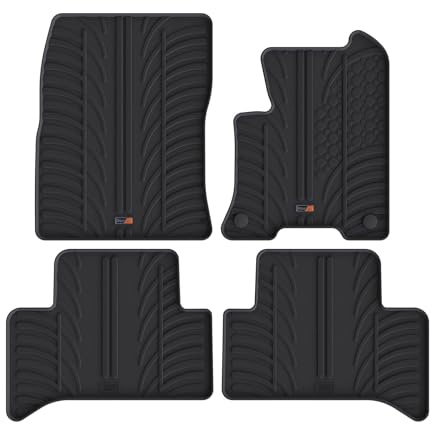 TRAVALL Rubber Car Mats (set of 4) compatible with Mercedes Benz EQB X243 (2021-) Heavy Duty Floor Mats Moulded Premium Mats Easy Clean Black with Clips