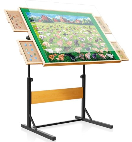 Truwheelz 1500 Teile Puzzle Tisch für Erwachsene Geschenke, Holz Jigsaw Puzzle Tisch mit 4 Schubladen, Verbesserte Stabilität & Optimiertes Leichtbau-Design, Puzzles für Erwachsene