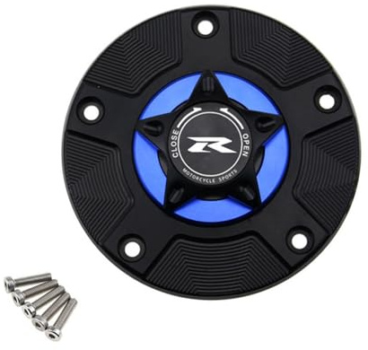 Motorcycle Metal Fuel Cap Gas-Tankdeckel/Fit for Suzuki GSXR 600/750 GSXR600 GSXR750 06-19 GSX-R 1000 03-16 Motorrad-Schnellverschlussabdeckung Cap(Blue)