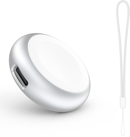 MoKo Adaptador de Cargador USB-C para Apple Watch, Base de Carga Portátil Tipo C Rápida para Apple Watch 11/10/9/8/7/6/5/4/3/2/1/Ultra3/2/1/SE3/2/1 49/46/45/44/42mm Inicio Viajes Oficina, Plata