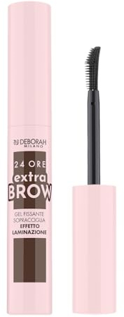 Deborah Milano – 24 Stunden Extra Brow Versiegelungsgel, transparent, langer Halt, sofortiger Laminiereffekt, leichte Gel-Textur, schnell trocknend