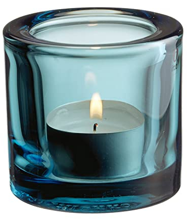Iittala 1007148 Teelichthalter Kivi, seeblau, 60mm