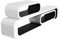 WOLTU Wandregal Lounge 3er Set Bücherregal Hängeregal Schwimmendes Regal Wandboard Cube Design für Bücher CDs Deko, weiß-schwarz