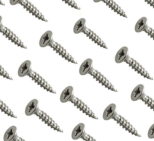 (x500) Vis Bois inox A2 Ø 4mm Entièrement Filetée 13 x Taille Différente (x500) (Ø 4x50mm)