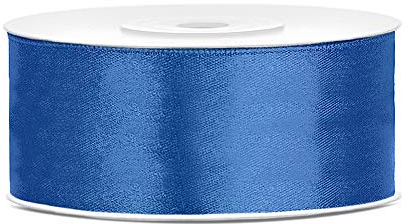 DaLoKu Satinband 6/12/25/38/50/100mm x 25m Geschenkband Schleifenband, Größe: 25mm x 25m, Farbe: royal Blau