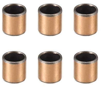 sourcing map Manchon Roulement douille 8 mm alésage x 10 mm OD x 10 mm longueur lisses enveloppés bagues sans huile 6 pièces