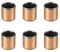 sourcing map Manchon Roulement douille 8 mm alésage x 10 mm OD x 10 mm longueur lisses enveloppés bagues sans huile 6 pièces