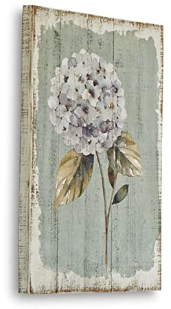 Loberon Panneau décoratif Isle - H/L/P env. 61/40.3/3.3 cm - Bleu - Bois de Sapin, Bleu