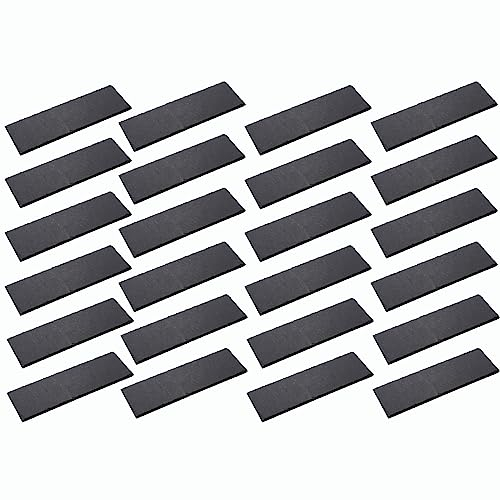 Novaliv 24x Schieferplatten I rechteckig I 30x10x0,4 cm I Schiefer länglich Servierplatte länglich Sushi Teller Sushi Brett Dekoteller