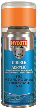 Hycote Double Acrylic Aerosol Car Spray Paint, Ford - Phoenix Orange, 150 ml