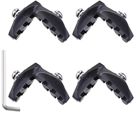 Pangda 4 Pairs Road Bike Brake Pads Bike 50 mm with Professional Installation Tool Caliper Brake Blocks Nut and Spacer for Road Bicycle