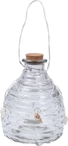 Unbekannt Wespenfalle Wespenfänger Glas Insektenfalle Garten Terrasse Insektenschutz Deko, Farbe:Grau