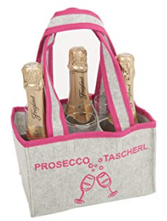 Flaschentasche Filz Prosecco-Tascherl, Party Tasche, Girls Bag, Geschenk-Idee,