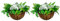 Nuptio 2 Piezas Macetas Colgantes Pared, Cestas Colgantes para Plantas, Macetas Colgantes para Exteriores, Cestas Colgantes para Decoraciones Jardín, Macetas de Pared, Cestas Colgantes para Plantas