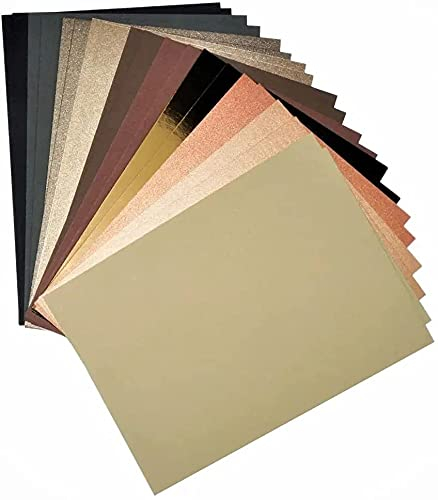Netuno 20 Blatt Bastelpapier Set Braun DIN A4 21 x 29,7 cm Farbpapier Karten basteln Bastelkarton farbig Bastelset Papier Bastelbogen Designpapier bunt bedruckbar Kartonpapier Kartengestaltung