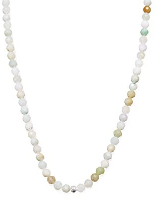 BERGERLIN Jade Halskette hell grün - grüne Myanmar Jade Kette - Silber - XS-S