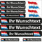 INDIGOS UG Fahrrad Aufkleber Luxemburg - 13 Fahnenaufkleber wehend - Sticker selbst gestalten - Autoaufkleber- Motorrad - Namensaufkleber wasserfest personalisiert - Wunschtext