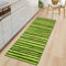 AZZRRO Tapis de forêt de Bambou Vert 3D pour Salle de Bain 200x60cm Plantes Tapis de Toilette Tapis Anti-dérapant Bambou Chambre Salon Sol Décor Tapis