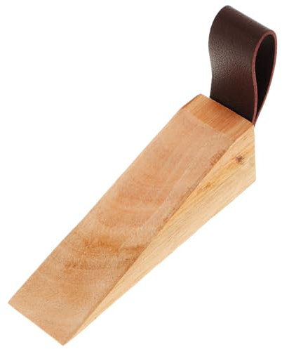 Ciieeo Wooden Door Stopper Natural Simple and Door Block for Home Use Boy Girl Finger Protector Design Easy to Store and Carry