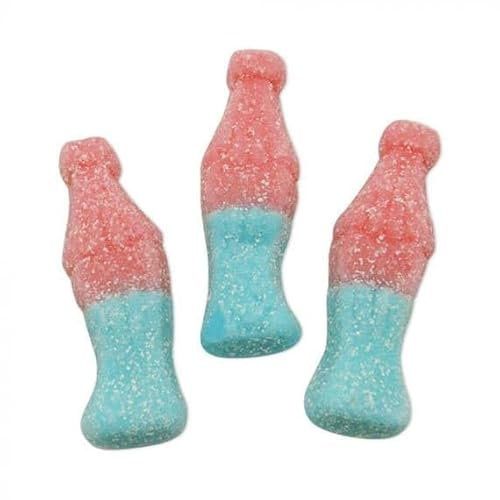 MyCandyShop Fizzy Bubblegum Bottles 1kg - vegan blue tuti fruti bottles - Resealable bag - UK Made