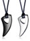 Edelstahl Wolfszahne Anhänger mit einstellbar 2 Stück Edelstahl Anhänger Halskette für Herren Lederkette Set Cool Halskette Kette Speer Wolf Zähne Anhänger verstellbare Ketten für Frauen Männer