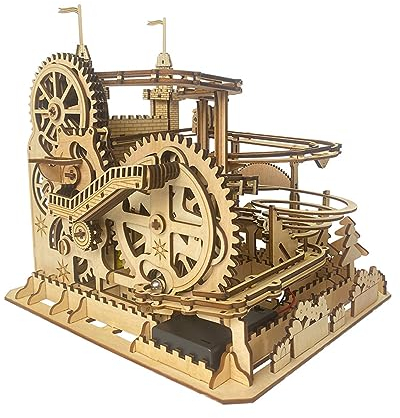 DIY Exquisite Handgefertigte Schloss Murmelbahnen Set Für Künstlerische Dekoration Für DIY Puzzle Enthusiasten Selbstmontage Modell 3D Holzpuzzles Bastelspielzeug DIY Murmelbahnen