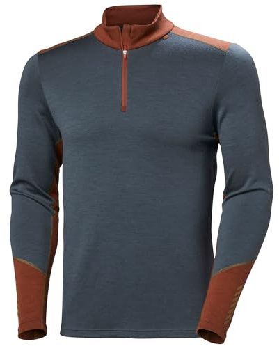 Helly Hansen Herren Lifa Merino Midweight 1/2 Zip Baselayer Jacket, 860 Alpine Frost, XXL EU