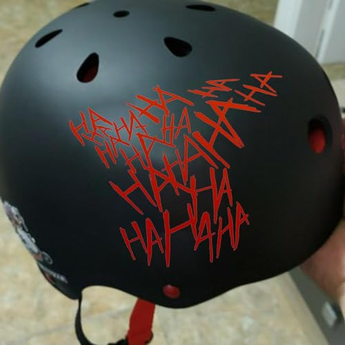 4 Stück Hahahahaha Auto Aufkleber Kühlschrank Aufkleber Bike Motorrad Helm Fun Tuning Decal Aus Hochleistungsfolie Aufkleber Autoaufkleber Tuningaufkleber Für Alle Glatten Flächen 6 Zoll/15,24CM