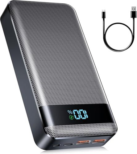 2025 56800mAh 65w Power Bank, Portable Charger Large Battery Pack, Fast Charging USB-C Input/Output, 4 Charging Port Battery Charger with Smart LED Display, for iPhone Tablet Laptop Traveling