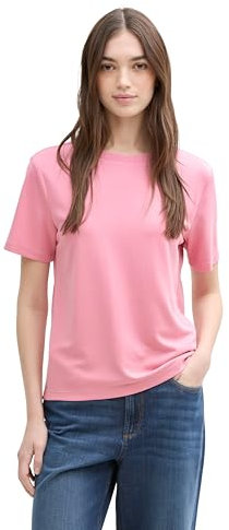 TOM TAILOR Denim 1041160 T-Shirt, 36321-light Dusty Pink, L Femmes
