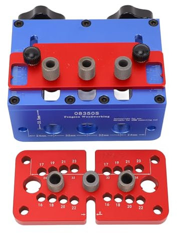 Guía de Perforación de Agujeros para Pasadores de Madera, Broca Tres en, Plantilla de Leva para Carpintería, Kit de Perforadora para Carpintería, Clavos para Carpintero de Madera