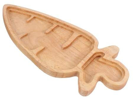 TOPBATHY Handgemachter Servierteller Aus Holz Mit Osterhasen-Design Für Salat- Und Wurstbrett