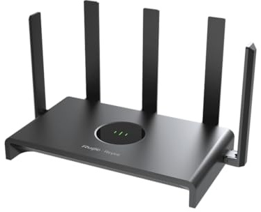 Ruijie Router WiFi 5 AC1300 Dual Band, MU-MIMO 2x2, 1 porta WAN Gigabit, 3 porte LAN, 5 antenne