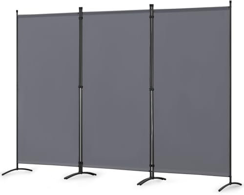 Angel Living Paravent Sichtschutz Balkonbespannung Balkonsichtschutz Paravent Raumteiler Trennwand (Grau, 243x180cm)