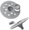 AERZETIX - Lot de 50 Rondelles rosaces Ø60 mm pour vis à bois avec capuchon - fixation de panneaux isolant plaque polystyrène extrudé expansé - en plastique - couleur argent