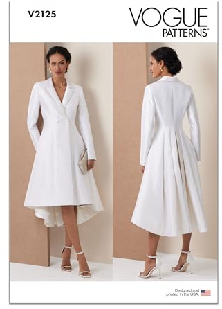 Vogue Patterns Sewing Pattern V2125P5 Misses' and Miss Petite Double Breasted Coat Dress P5 (12-14-16-18-20)