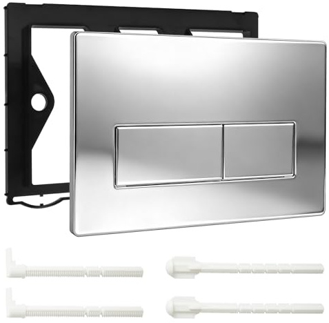 SOARFLY WC Drückerplatte Betätigungsplatte WC 2-MengenSpülung Ersatzplatte | Kompatibel mit GEBERIT SIGMA01/20/21/30 UP300/320 Ersatzplatte 115.770.11.5, (Eloxiertes Silber)