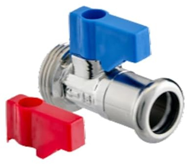 hep Pressfit Wasserventil für Waschmaschine, gerade, M-Profil, 15 mm x 1,9 cm Wasserhahn