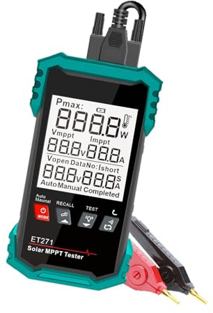 Analyseurs photovoltaïques multifonctions Capacité 1600 W d ' efficacité MPPT Exportation de données USB pour camping-car Testeur de panneaux solaires Multimètre photovoltaïque